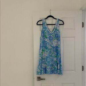 Lilly Pulitzer Blue and Green Floral Dress